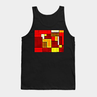 CODE RED Abstract AI Art Tank Top